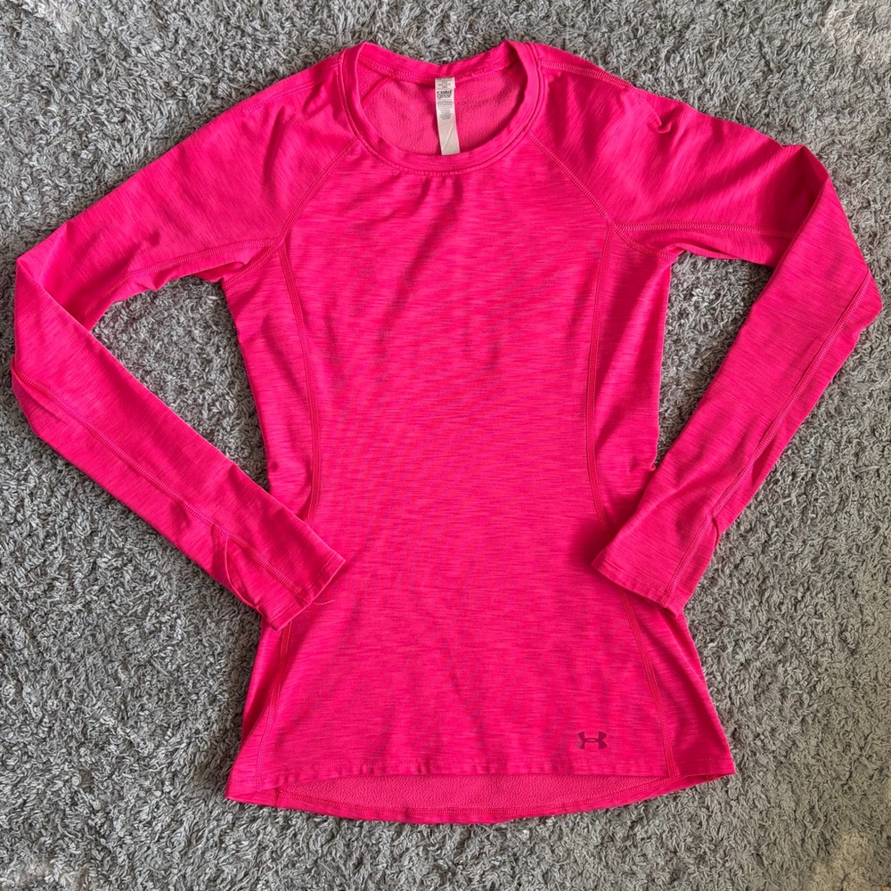 Under Armour•Women’s Long Sleeve Crew ColdGear Top | Hot Pink | XS